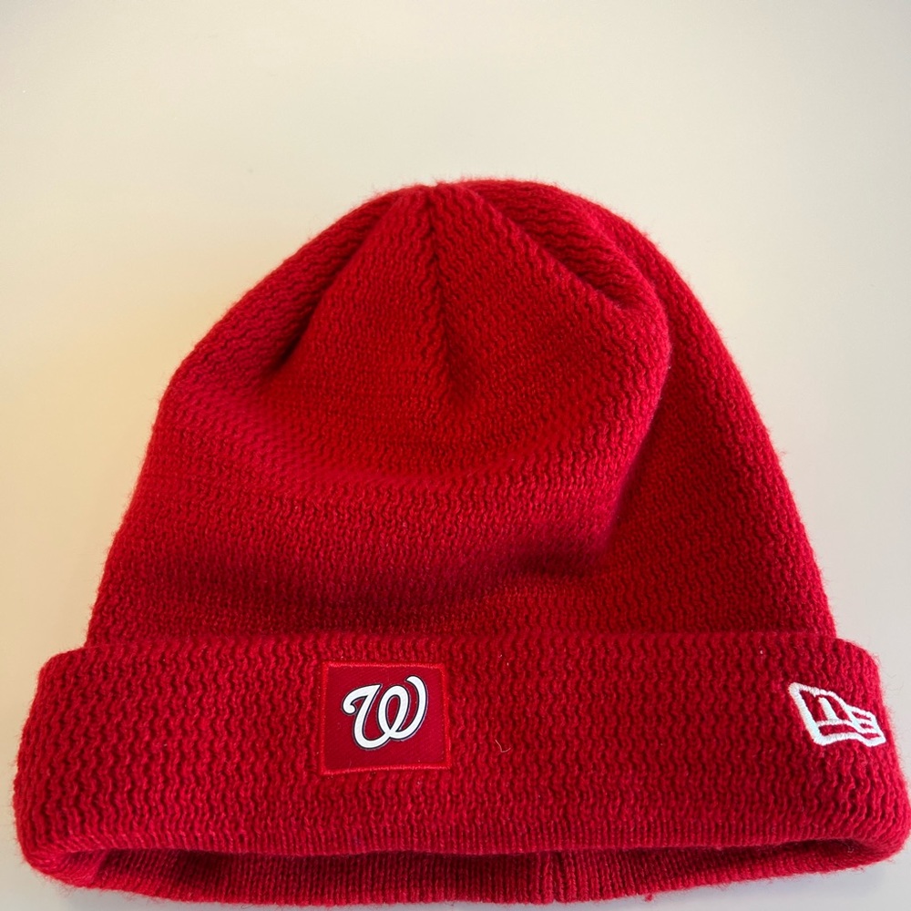 Washington Nationals Nats MLB Baseball Knitted Fitted Stocking Cap Hat Red